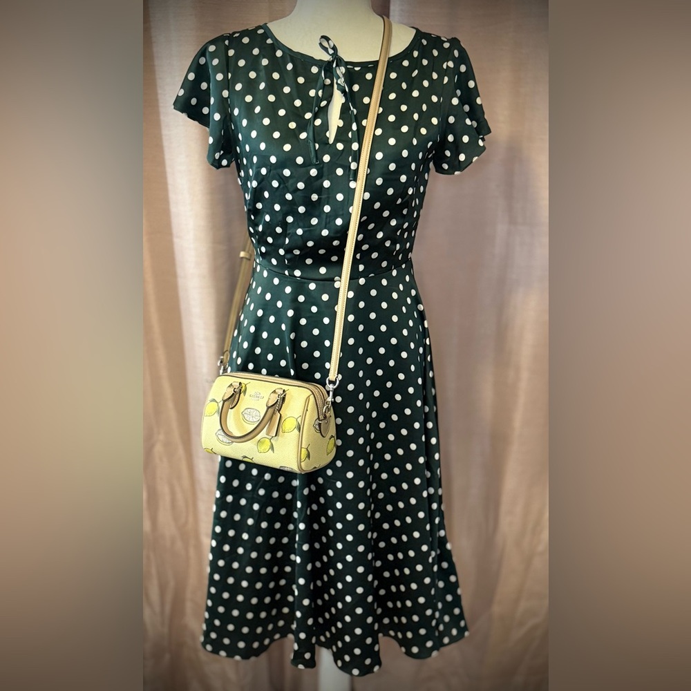 Unique Vintage Banned Retro Spot Set Sail Swing Dress